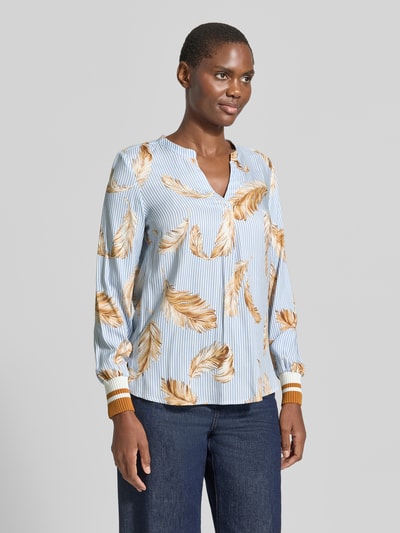 Emily Van den Bergh Regular fit blouse van pure viscose Lichtblauw - 4