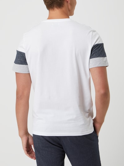 Tom Tailor T-Shirt mit Kontrasteinsatz Weiss 5