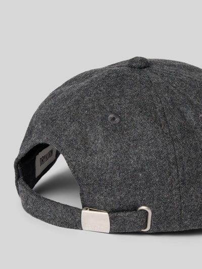 Drykorn Czapka z daszkiem z mieszanki wełny z haftem model ‘JESPER’ Ciemnoszary melanż 3
