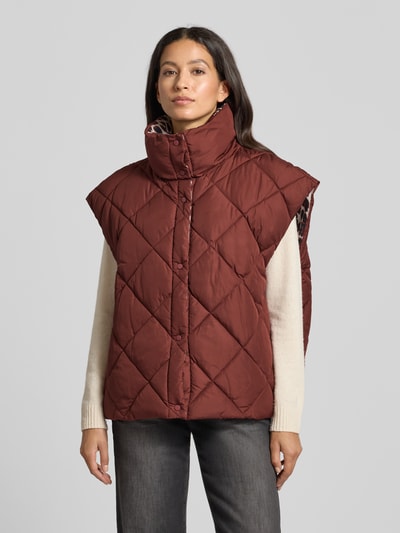OH APRIL Steppweste mit Stehkragen Modell 'Onyx' Dunkelrot 4
