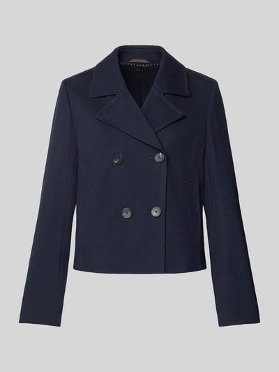 Windsor Żakiet o kroju regular fit z mieszanki wiskozy z kołnierzem z połami Granatowy 2