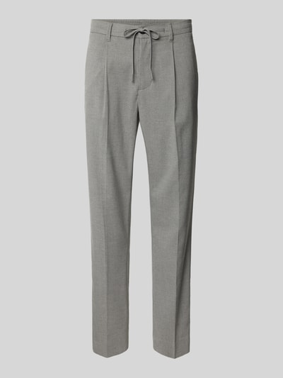 SELECTED HOMME Regular Tapered Fit Bundfaltenhose mit Tunnelzug Modell 'LEROY' Silber 2