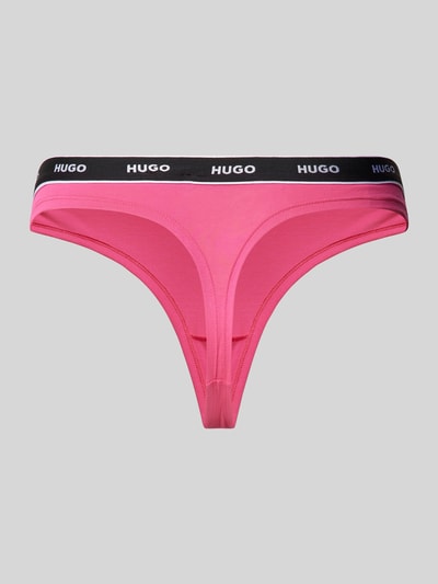 HUGO String mit elastischem Label-Bund Modell 'Carousel' Pink 3