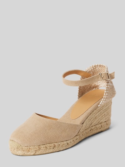 Castañer Wedges met doornsluiting, model 'CAROL' Zand - 1