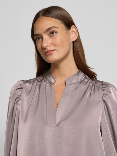 Neo Noir Bluzka z dekoltem w serek model ‘Rosslyn’ Szarobrązowy 3