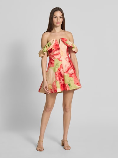 Forever New Linnen cocktailjurk met V-hals, model 'ZAHLI' Lichtgroen - 1