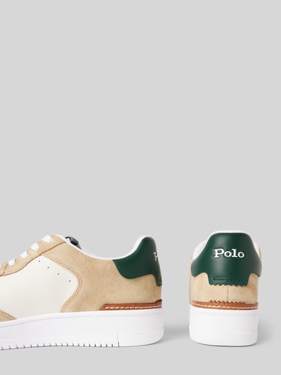 Polo Ralph Lauren Ledersneaker mit Logo-Stitching Modell 'MASTERS' Beige 2