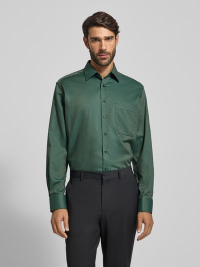 ETERNA Comfort Fit Businesshemd mit Knopfleiste Dunkelgruen 4
