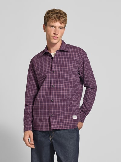 Marc O'Polo DENIM Regular Fit Freizeithemd aus reiner Baumwolle Pflaume 4