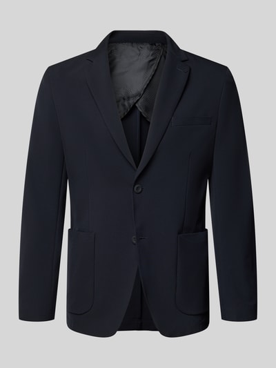 Produktfoto, Slim Fit 2-Knopf-Blazer mit Reverskragen von MARKUP in Schwarz, Material-Mix mit Stretch-Anteil, aufgesetzte Taschen