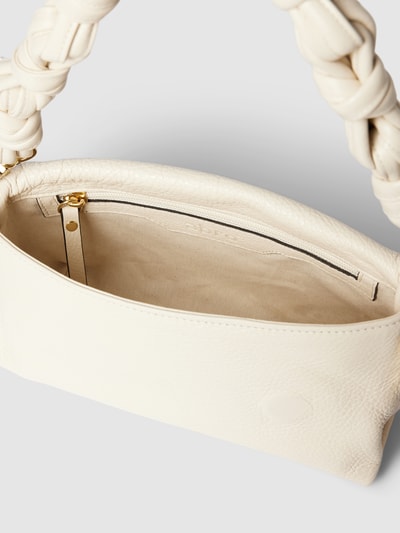 Abro Schultertasche aus Leder mit Label-Detail Modell 'SOLEY' Ecru 4
