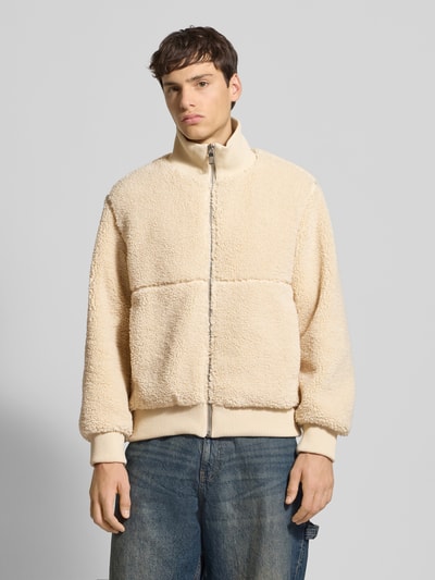 ONLY & SONS Regular Fit Bomberjacke in Kunstfell-Optik Modell 'RAY' Beige 4