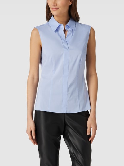 BOSS Bluse mit Umlegekragen Modell 'Bashiva' Bleu 4
