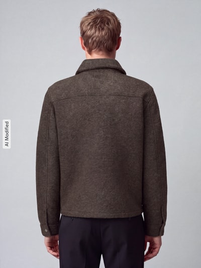 Jake*s Studio Men Blouson mit Zweiwege Reißverschluss Mittelbraun 5