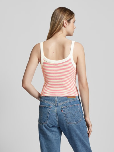 Levi's® Korte top met streepmotief, model 'ESSENTIAL SPORTY' Rood - 5