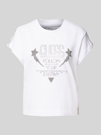 Guess T-Shirt mit Label-Detail Weiss 2