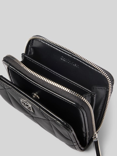 CK Calvin Klein Portemonnee met doorgestikte naden en labelapplicatie Zwart - 3