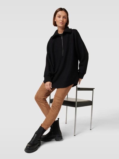 JAKE*S STUDIO WOMAN Oversized gebreide pullover met opstaande kraag Zwart - 3