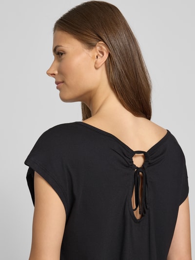 s.Oliver RED LABEL Loose Fit T-Shirt aus Baumwoll-Modal-Mix BLACK 3