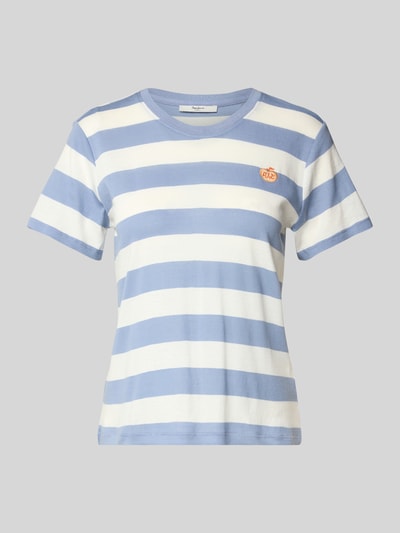 Pepe Jeans T-shirt z wyhaftowanym motywem model ‘JINX’ Niebieski 2