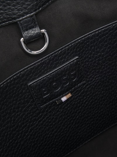 BOSS Shopper aus echtem Leder mit Logo-Prägung Modell 'CLARICE TOTE' Black 6