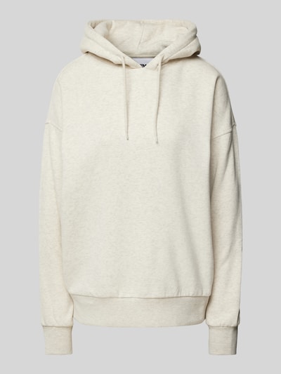 Review Hoodie mit Label-Print und Viskose-Anteil Offwhite 1