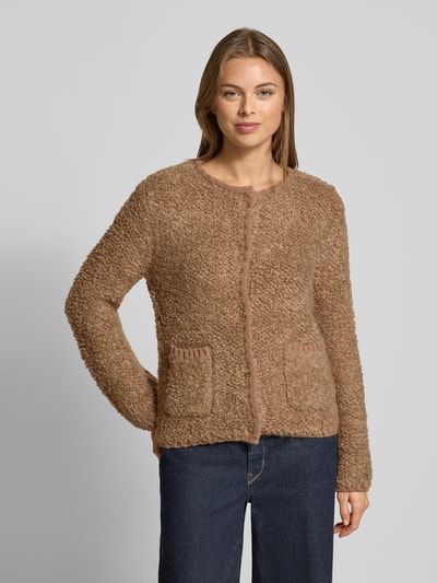 s.Oliver RED LABEL Kurtka z dzianiny o kroju regular fit z dodatkiem wełny Camel 4