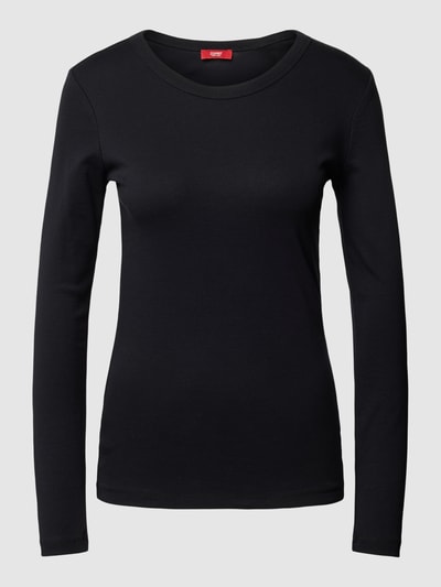 Esprit Longsleeve mit U-Ausschnitt Black 2