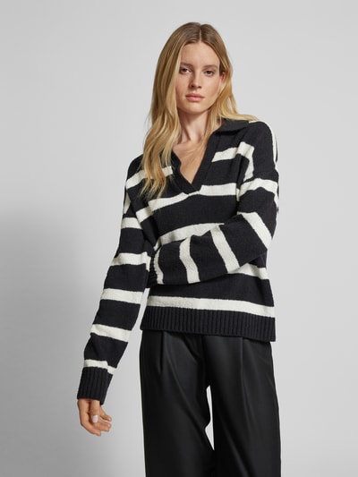 P&C* curated by Anouk Yve Gebreide pullover met streepmotief - capsulegarderobe Zwart - 4