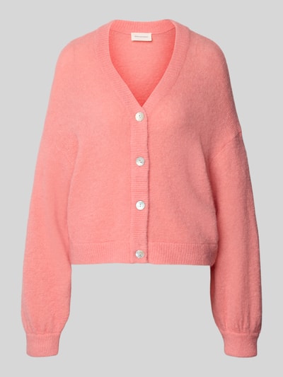 MSCH Copenhagen Strickjacke mit V-Ausschnitt Modell 'Petrinelle Hope' Pink 2