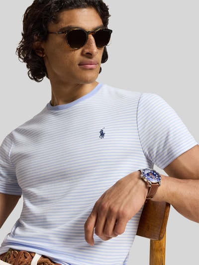 Polo Ralph Lauren męski t-shirt o kroju regular fit z czystej bawełny Jasnoniebieski 3
