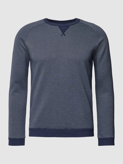 Schiesser Longsleeve mit Strukturmuster Modell 'Mix+Relax' Marine 2