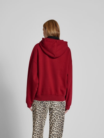 Anine Bing Oversized Hoodie mit Label-Stitching Rot 5