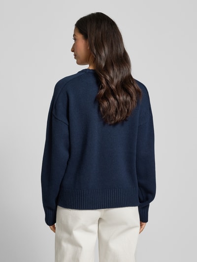 GUIDO MARIA KRETSCHMER WOMAN Gebreide pullover met ronde hals, model 'Ester' Marineblauw - 5