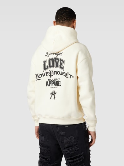 Multiply Apparel Oversized Hoodie mit Statement-Print Offwhite 5