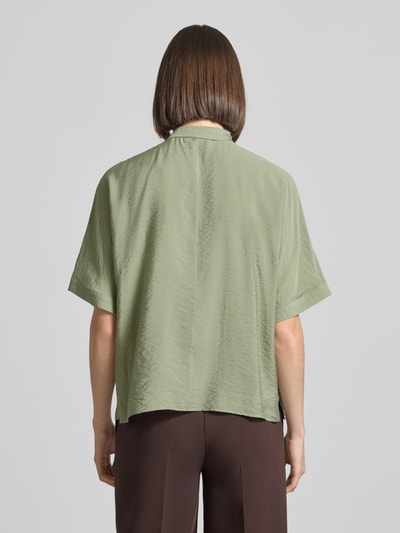 Marc O'Polo Relaxed Fit Schluppenbluse aus Viskose-Mix Hellgruen 5