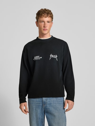 ANOTHER COTTON LAB Regular Fit Sweatshirt aus Baumwoll-Mix Modell 'SRC® Pacer' Black 4