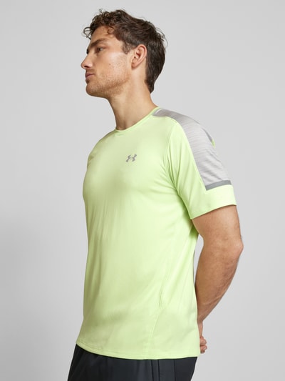 Under Armour T-shirt met labelprint, model 'Tech Utility' Appeltjesgroen - 3