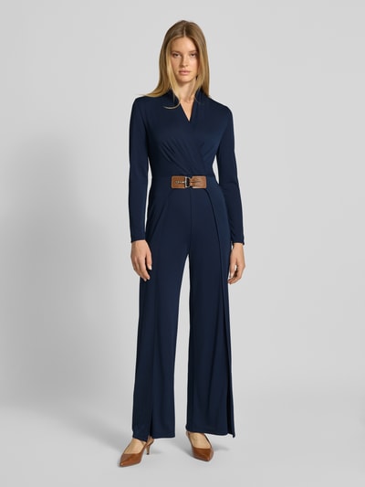 Lauren Ralph Lauren Jumpsuit mit V-Ausschnitt Modell 'FILRAY' Marine 4