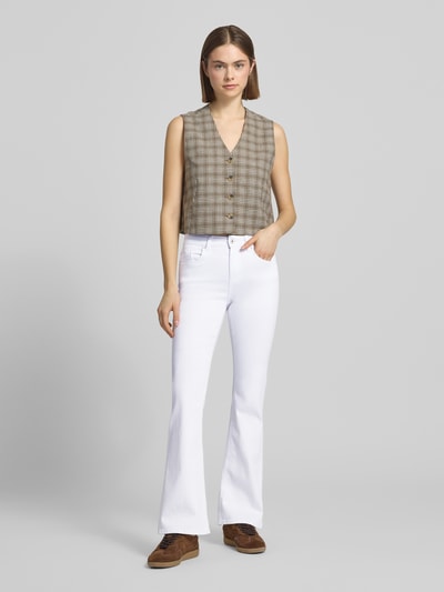 ONLY Flared Fit Jeans aus Baumwoll-Mix Modell 'BLUSH' Weiss 1