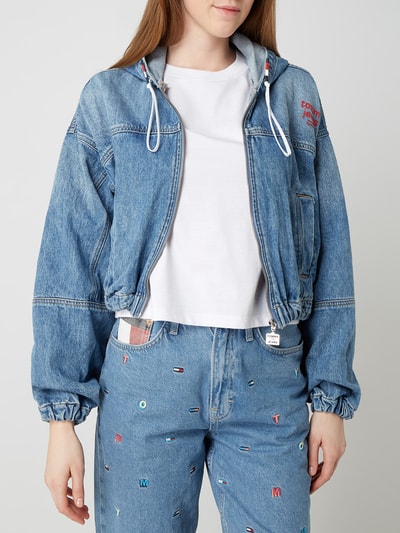 Tommy Jeans Cropped Jeansjacke mit Kapuze Modell 'Carol' Jeansblau 4