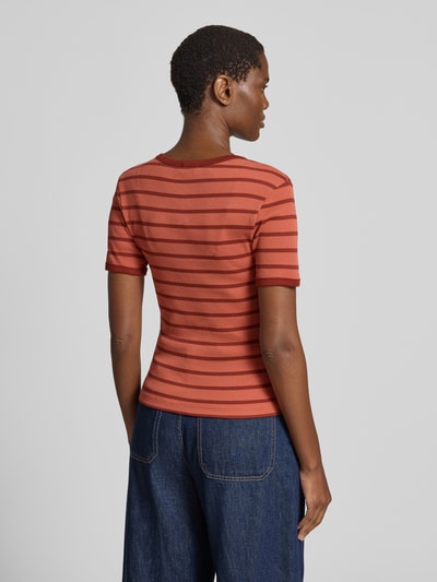 DRYKORN T-shirt met ronde hals model 'RILA' Roestrood - 5