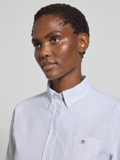 Gant Hemdbluse mit Button-Down-Kragen und Sportmanschetten Hellgruen 3