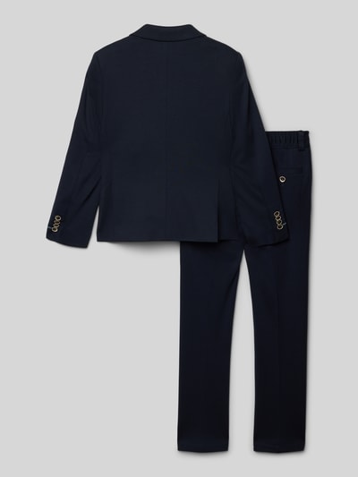 Produktfoto, ciemnogranatowy Slim Fit Anzug mit Viskose-Anteil von G.O.L., krój slim fit, elastyczny materiał, Szerokość w rozmiarze 134: 31 cm, długość tyłu: 49 cm, szerokość ramion: 27 cm, długość rękawa: 47 cm, długość nogawki: 61 cm