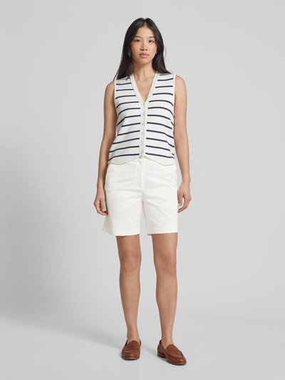 Gant Regular Fit Shorts mit Gürtelschlaufen Offwhite 1