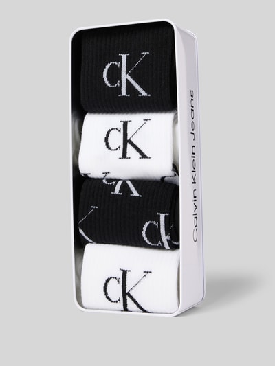 Calvin Klein Jeans Socken mit elastischem Rippenbündchen im 4er-Pack Black 3