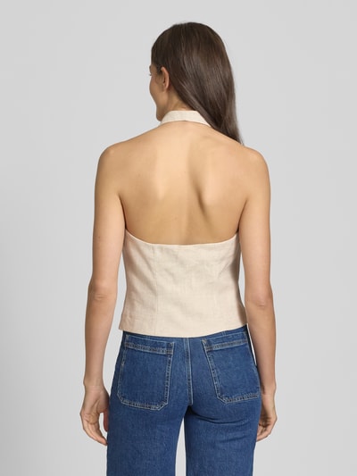 Mango Weste mit Neckholder Modell 'BORELI' Beige 5