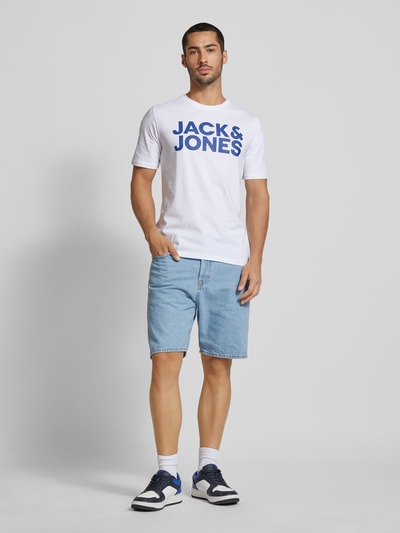 Jack & Jones Korte loose fit jeans in 5-pocketmodel, model 'TONY' Lichtblauw - 1