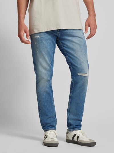 Tommy Jeans Slim tapered fit jeans in 5-pocketmodel, model 'AUSTIN' Blauw - 4