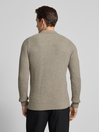 Casual Friday Strickpullover mit Polokragen Modell 'GAHN' Hellgrau 5